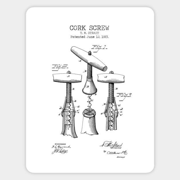 CORKSCREW patent Sticker by Dennson Creative